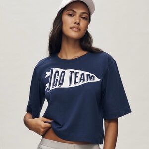 Anthropologie The Corey Short-Sleeve Game Day Boxy Tee by Maeve